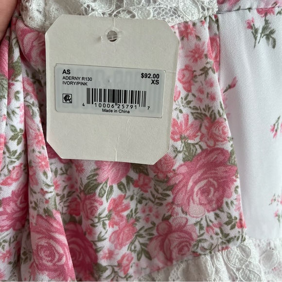 NEW Altar’d State Pink Aderny Floral Mini Dress Size XS Available NWT - Picture 10 of 10